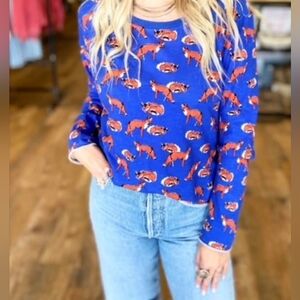 Anthropologie fox print long sleeve